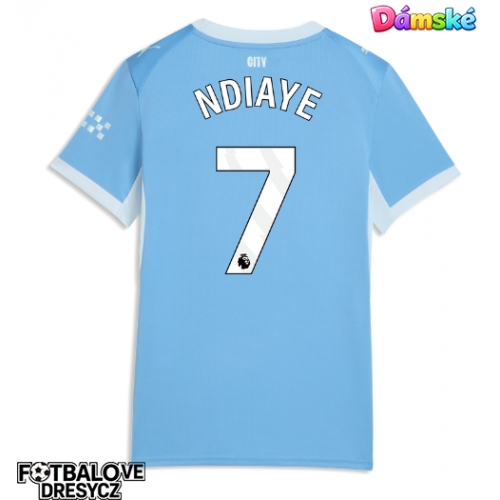 Manchester City Iliman Ndiaye #7 Dámské Domácí Dres 2026-27 Krátký Rukáv Manchester City Iliman Ndiaye #7 Dámské Domácí Dres 2026-27 Krátký Rukáv